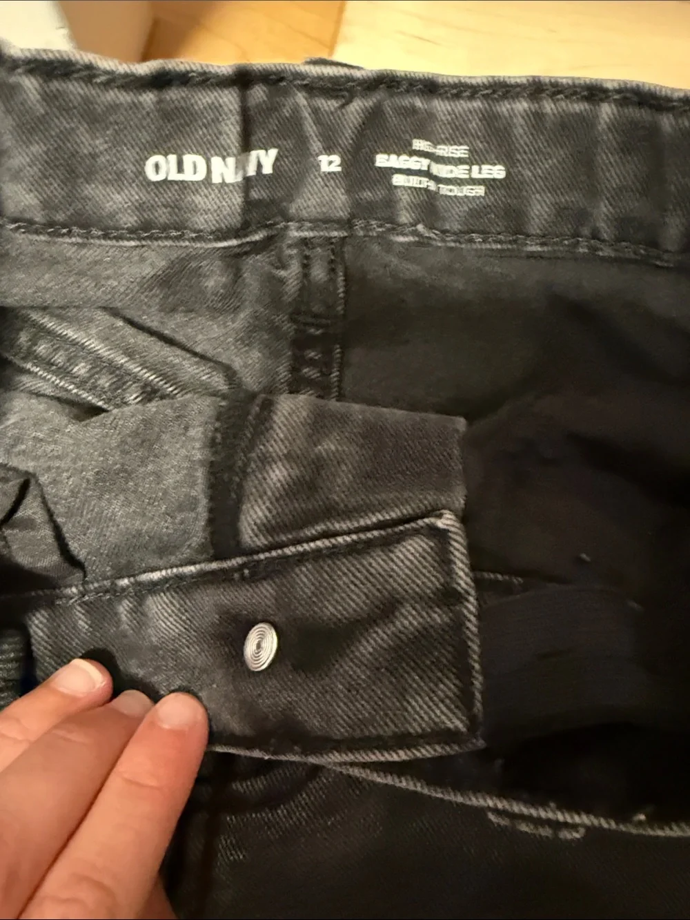 Old Navy Kids Wide-Leg Jeans in Washed Black